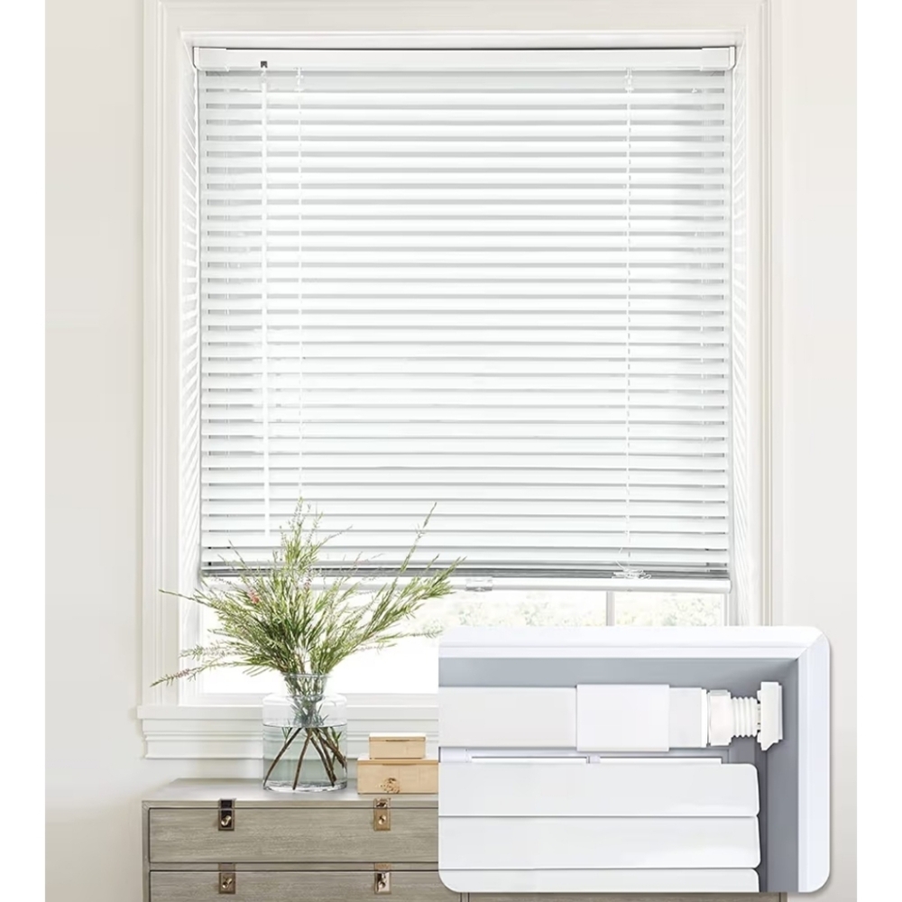 White Horizontal Window Blinds - One